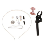 Maxbell DIY Crystal Headband Hairband Making Kits Pink