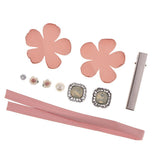 Maxbell 10pcs crafts hair clip cloth flower bead ribbon  for hair accessory headwear