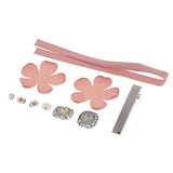 Maxbell 10pcs crafts hair clip cloth flower bead ribbon  for hair accessory headwear