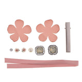 Maxbell 10pcs crafts hair clip cloth flower bead ribbon  for hair accessory headwear