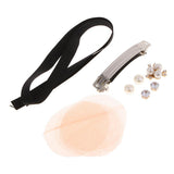 Maxbell 11pcs crafts hair clip cloth flower bead ribbon  for hair accessory headwear