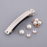 Maxbell 11pcs crafts hair clip cloth flower bead ribbon  for hair accessory headwear