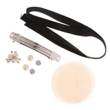 Maxbell 11pcs crafts hair clip cloth flower bead ribbon  for hair accessory headwear