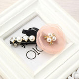 Maxbell 11pcs crafts hair clip cloth flower bead ribbon  for hair accessory headwear
