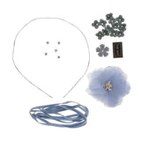 Maxbell DIY Crystal Wave Headband Hairband Making Kits Blue
