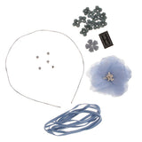 Maxbell DIY Crystal Wave Headband Hairband Making Kits Blue