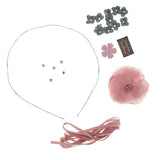 Maxbell DIY Crystal Wave Headband Hairband Making Kits Pink