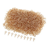 Maxbell 1000x Screw Eye Pins Hook Bail Peg Pendants Charms Connectors 4x8mm Golden