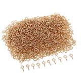 Maxbell 1000x Screw Eye Pins Hook Bail Peg Pendants Charms Connectors 4x8mm Golden