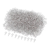Maxbell 1000x Screw Eye Pins Hook Bail Peg Pendants Charms Connectors 4x8mm White K