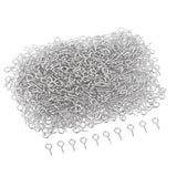 Maxbell 1000x Screw Eye Pins Hook Bail Peg Pendants Charms Connectors 4x8mm White K