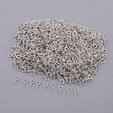 Maxbell 1000x Screw Eye Pins Hook Bail Peg Pendants Charms Connectors 4x8mm White K