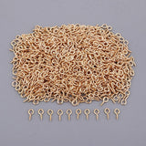 Maxbell 1000x Screw Eye Pins Hook Bail Peg Pendants Charms Connectors 5x10mm Golden