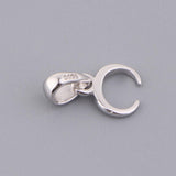 Maxbell 925 Sterling Silver Pinch Clip Bail Bead Pendant Connector Pendant Holder A