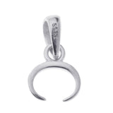Maxbell 925 Sterling Silver Pinch Clip Bail Bead Pendant Connector Pendant Holder A