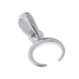 Maxbell 925 Sterling Silver Pinch Clip Bail Bead Pendant Connector Pendant Holder A