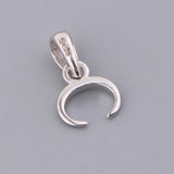 Maxbell 925 Sterling Silver Pinch Clip Bail Bead Pendant Connector Pendant Holder A