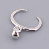 Maxbell 925 Sterling Silver Pinch Clip Bail Bead Pendant Connector Pendant Holder D