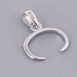 Maxbell 925 Sterling Silver Pinch Clip Bail Bead Pendant Connector Pendant Holder D