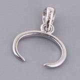 Maxbell 925 Sterling Silver Pinch Clip Bail Bead Pendant Connector Pendant Holder D