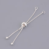 Maxbell S925 Adjustable Extender Chain for Necklace Bracelet Jewelry Making Silver