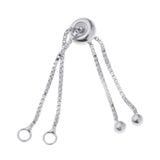 Maxbell S925 Adjustable Extender Chain for Necklace Bracelet Jewelry Making Silver