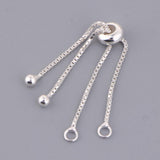 Maxbell S925 Adjustable Extender Chain for Necklace Bracelet Jewelry Making Silver