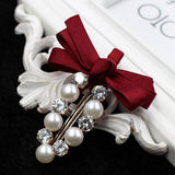 Max DIY Crystal Hair Clip Barrette Making Kits Wine Red