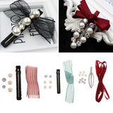 Max DIY Crystal Hair Clip Barrette Making Kits Wine Red