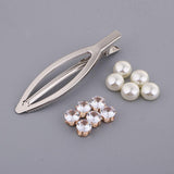 Max DIY Crystal Hair Clip Barrette Making Kits Wine Red
