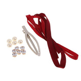 Max DIY Crystal Hair Clip Barrette Making Kits Wine Red