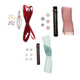 Max DIY Crystal Hair Clip Barrette Making Kits Wine Red