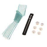 Max 7pcs crafts for hair accessory headwear hair clip DIY  Green