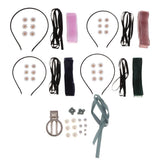 Max DIY Flower Bowknot Headband Hairband Making Kits Dark Blue