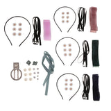 Max DIY Flower Bowknot Headband Hairband Making Kits Dark Blue