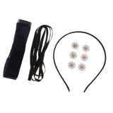 Max DIY Flower Bowknot Headband Hairband Making Kits Dark Blue