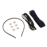 Max DIY Flower Bowknot Headband Hairband Making Kits Dark Blue