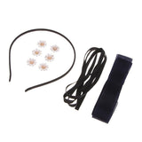 Max DIY Flower Bowknot Headband Hairband Making Kits Dark Blue