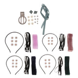 Max DIY Flower Bowknot Headband Hairband Making Kits Dark Blue