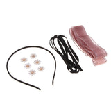 Max DIY Flower Bowknot Headband Hairband Making Kits Dark Pink