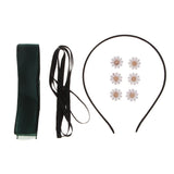 Max DIY Flower Bowknot Headband Hairband Making Kits Green
