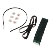 Max DIY Flower Bowknot Headband Hairband Making Kits Green