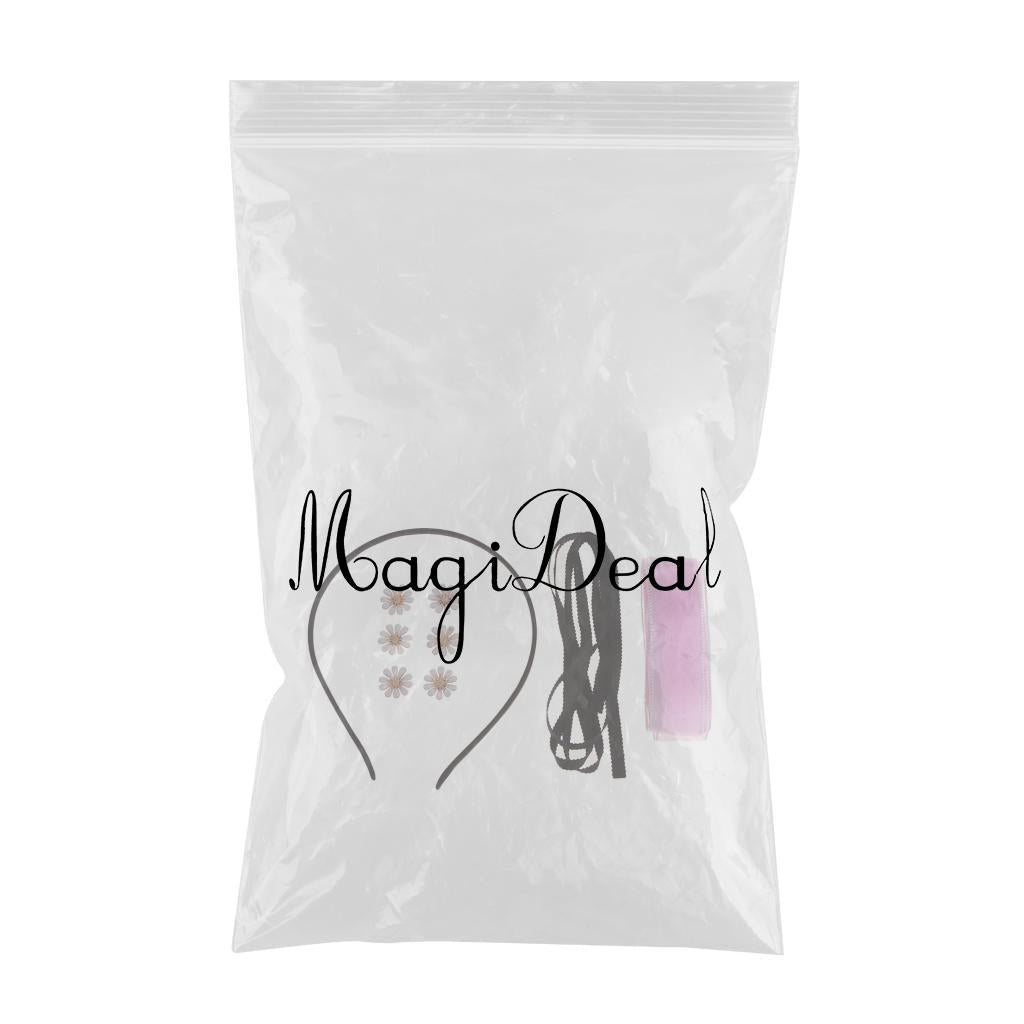 Max DIY Flower Bowknot Headband Hairband Making Kits Light Purple