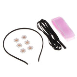 Max DIY Flower Bowknot Headband Hairband Making Kits Light Purple