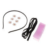 Max DIY Flower Bowknot Headband Hairband Making Kits Light Purple