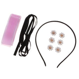 Max DIY Flower Bowknot Headband Hairband Making Kits Light Purple