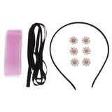 Max DIY Flower Bowknot Headband Hairband Making Kits Light Purple