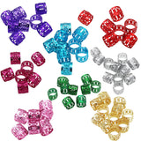 Maxbell 80set Filigree Tube Spacer Beads Dreadlocks Braiding Bead DIY Hair Accessory