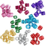 Maxbell 80set Filigree Tube Spacer Beads Dreadlocks Braiding Bead DIY Hair Accessory