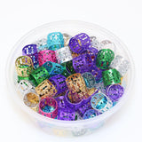 Maxbell 80set Filigree Tube Spacer Beads Dreadlocks Braiding Bead DIY Hair Accessory